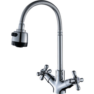 Смеситель для кухни Orange Onelife гибкий излив с душем, хром (P03-004cr)