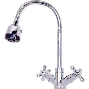 Смеситель для кухни Orange Onelife гибкий излив с душем, хром (P03-004cr)