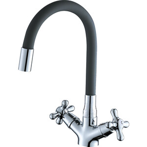 Смеситель для кухни Orange Onelife полимерный, хром/черный (P03-007cr)