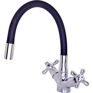 Смеситель для кухни Orange Onelife полимерный, хром/черный (P03-007cr)