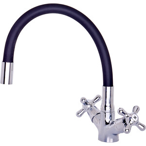 Смеситель для кухни Orange Onelife полимерный, хром/черный (P03-007cr)