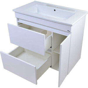 Тумба под раковину Emmy Джерси 82х46 правая, белая (jsy85X-r)