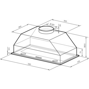 Вытяжка встраиваемая Lex GHOST G 600 WHITE