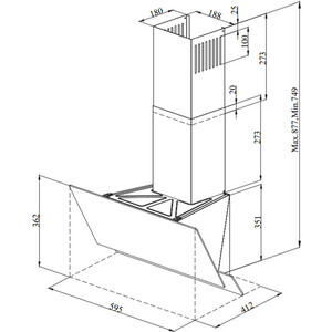 Вытяжка MONSHER DRANCY 60 Blanc