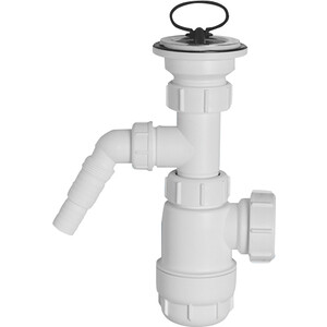 Сифон для раковины McAlpine с нержавеющей решеткой D64, с отводом для стиральной машины (MRW240WM)