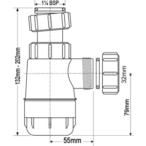 Сифон для раковины McAlpine 1 1/4 D32 (MRW2-NW)