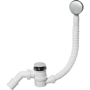 Слив-перелив для ванны McAlpine 33-70 см Клик-Клак, хром (MRB11)