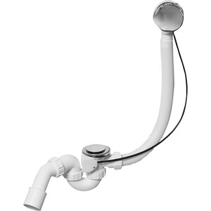 Слив-перелив для ванны McAlpine 57.5 см, хром (MRB2CB-PB)