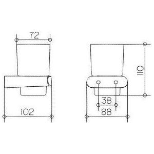 Стакан для ванной Keuco Elegance с держателем (11650019000)