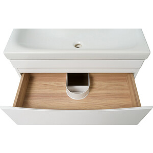 Тумба с раковиной Runo Афина 80х46 подвесная, белая (00-00001212, S-UM-MOD80/1)