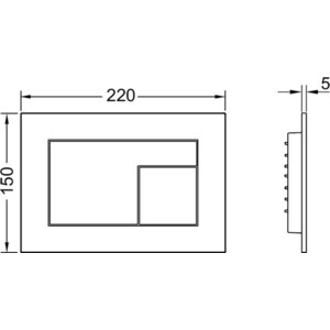 Кнопка смыва TECE Velvet черная (9240732)