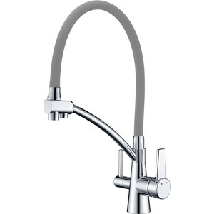 Смеситель для кухни Gappo G4398-17 с подключением фильтра, хром серый (6959477656095)