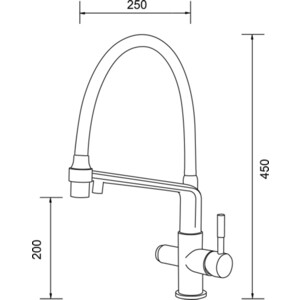 Смеситель для кухни Gappo G4398-7 с подключением фильтра, хром черный (6959477695704)