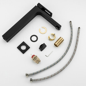 Смеситель для раковины Gappo G1017-62 черный (6959477656361)