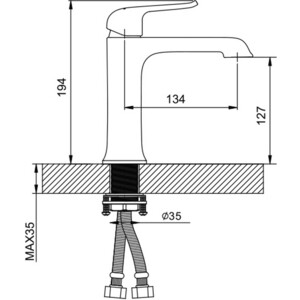 Смеситель для раковины Gappo G1050-8 хром (6959477616808)