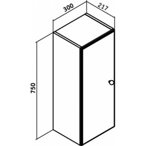 Шкаф подвесной Runo Кредо 30 скандинавский дуб/белый (00-00001189)