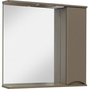 Зеркальный шкаф Runo Афина 80х75 правый, бежевый (00-00001216)