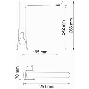 Смеситель для кухни Wasserkraft Berkel хром (4807)