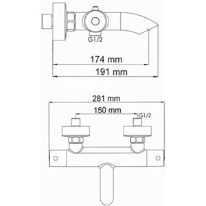 Термостат для ванны Wasserkraft Berkel хром (4811 Thermo)