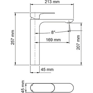 Смеситель для раковины Wasserkraft Dinkel хром (5803H)