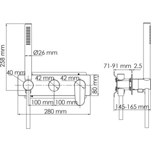 Смеситель для ванны Wasserkraft Dinkel хром (5877)