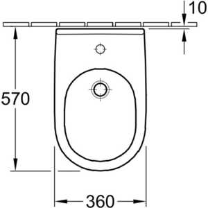 Биде напольное Villeroy Boch O Novo 36х56 см (5461 0001)