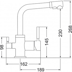 Смеситель для кухни EMAR 3003N.9 алмаз