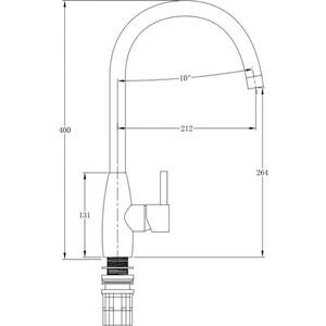Смеситель для кухни EMAR ЕС-3022 сатин