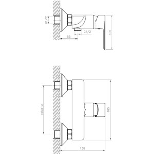 Смеситель для душа Mixline ML26-07 хром (4610211000797)