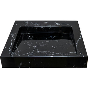 Раковина над стиральной машиной Stella Polar Берта 60х55 черный мрамор (SP-00001403)