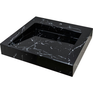 Раковина над стиральной машиной Stella Polar Берта 60х55 черный мрамор (SP-00001403)