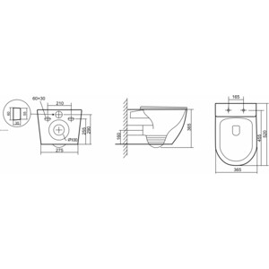 Унитаз подвесной безободковый Triton-Pro Verso VO-1832 сиденье микролифт (Щ0000057973)