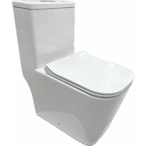 Унитаз-моноблок безободковый Triton-Pro Mono MO-8706 сиденье микролифт (Щ0000057977)