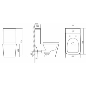 Унитаз-моноблок безободковый Triton-Pro Mono MO-8706 сиденье микролифт (Щ0000057977)
