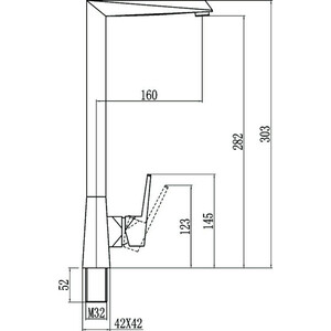 Смеситель для раковины Savol черный (S-005512H)