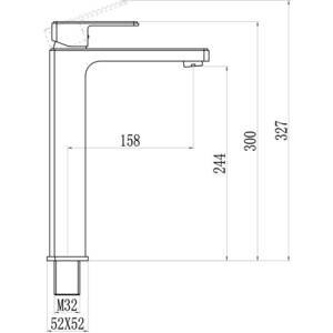 Смеситель для раковины Savol хром (S-600701G)