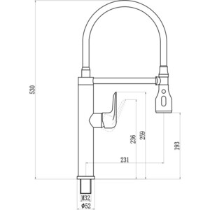 Смеситель для кухни Savol хром/серый (S-002803-04)