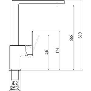Смеситель для кухни Savol хром (S-600706F)