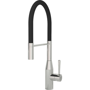 Смеситель для кухни Seaman Visconti с подключением фильтра, хром/черный (SSL-7671-WP)