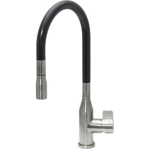 Смеситель для кухни Seaman Eco Venice нержавеющая сталь/черный (SSN-1096P-SS)