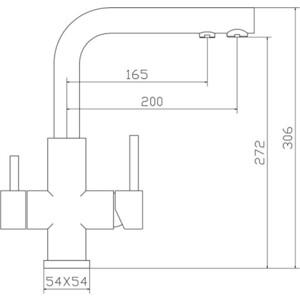 Смеситель для кухни Seaman Eco Venice с подключением фильтра, нержавеющая сталь (SSN-1126-SS)