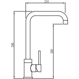 Смеситель для кухни Seaman Eco Glasgow нержавеющая сталь (SSN-3026-SS)