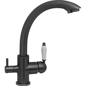 Смеситель для кухни Seaman Barcelone с подключением фильтра, светлая оружейная сталь (SSL-5382-GL)