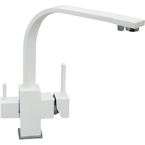 Смеситель для кухни Seaman Barcelone с подключением фильтра, белый (SSL-5390-SG)