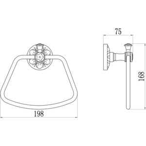 Полотенцедержатель Savol серия 58b кольцо, золото (S-005860B)