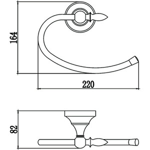 Полотенцедержатель Savol серия 68b кольцо, золото (S-06860B)