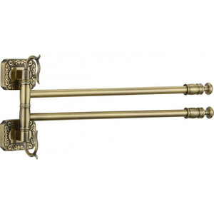 Полотенцедержатель поворотный Savol серия 64 двойной, бронза (S-006402)