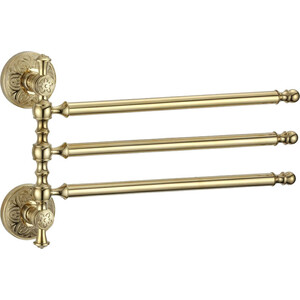 Полотенцедержатель поворотный Savol серия 58b тройной, золото (S-005803B)