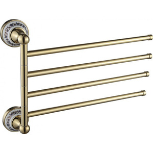 Полотенцедержатель поворотный Savol серия 68b четверной, золото (S-06804B)