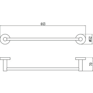 Полотенцедержатель Savol серия 87 хром (S-408724)